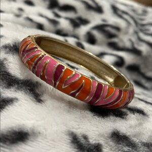 The Limited Gold tone Purple-Pink-Orange Metal Bracelet